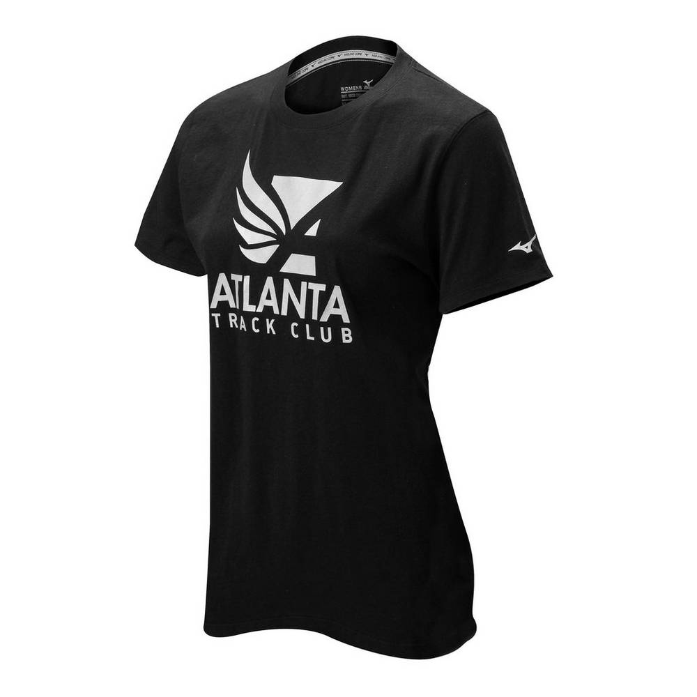 Camiseta Mizuno Running Atlanta Track Club Sport - Mulher - Pretas - DWZBP4720